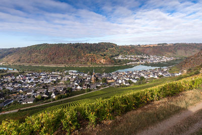 Panoramic view of townscape against sky