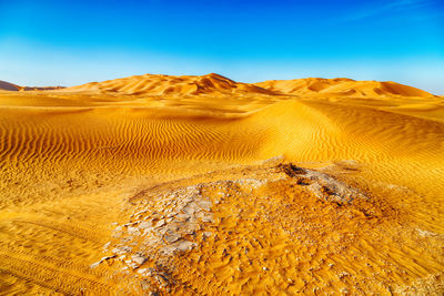 Scenic view of desert against sky