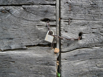 Full frame shot of old wooden door