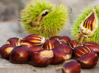 Close-up of fruits on table