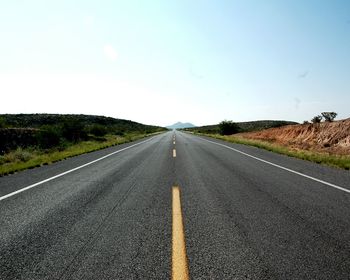 Surface level of empty road