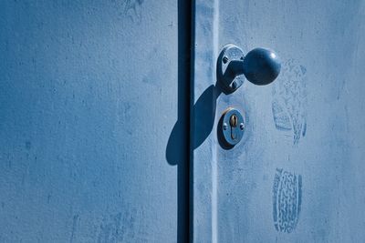 Close-up of closed door