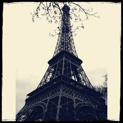 Low angle view of eiffel tower