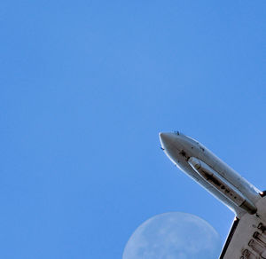 Low angle view of clear blue sky