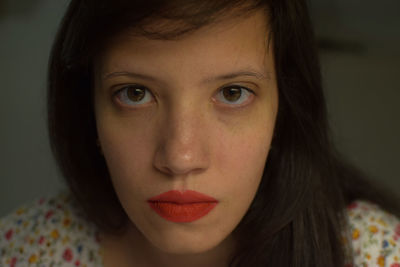 Close-up portrait of woman