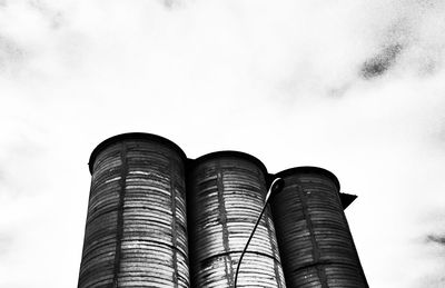 Low angle view of skyscrapers against sky