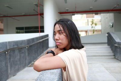 Young woman looking away