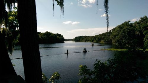 Scenic view of calm lake
