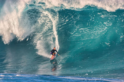 Man surfing in sea