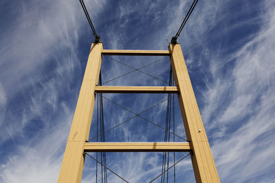 Low angle view of bridge against sky