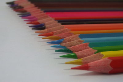 Close-up of colored pencils