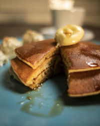 Close-up of bread in plate