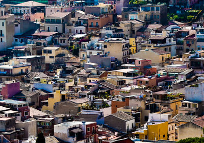 High angle shot of townscape