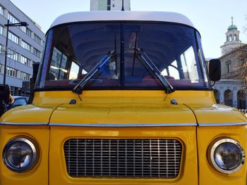 Close-up of a land vehicle