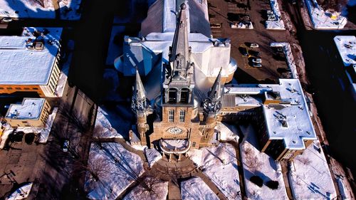 High angle view of church 