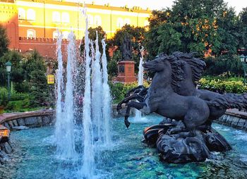 Fountain in park