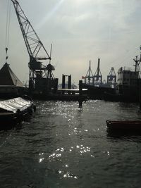 Cranes at harbor