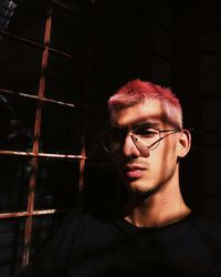 Portrait of young man looking away