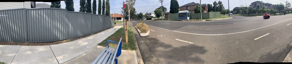 Panoramic view of city street