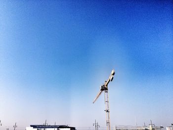 Low angle view of clear blue sky