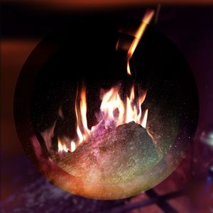 Close-up of burning candle