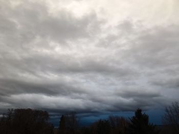 Storm clouds over landscape