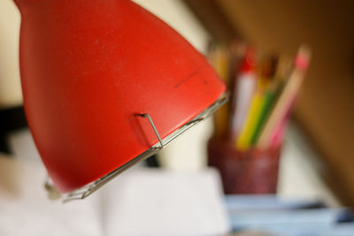 Close-up of books on table