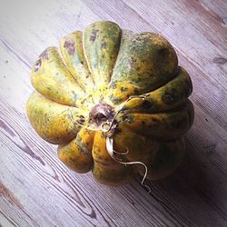 Close-up of pumpkin on table