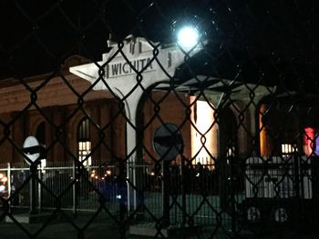 View of illuminated street light at night