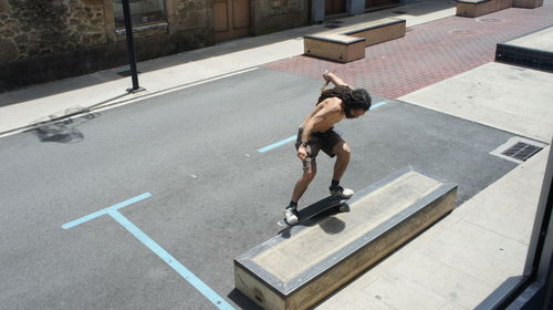 Young man at skate park