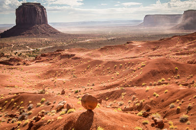 Scenic view of monument valley