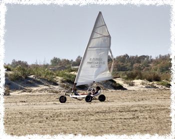 Cart on sand