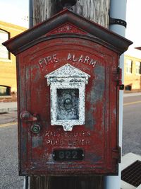 Close-up of closed door