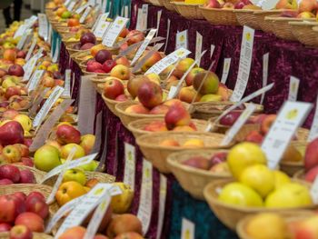 Fruits for sale at market stall