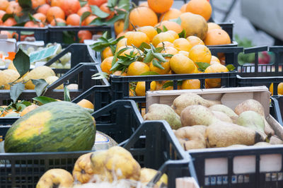 Fruits for sale at market stall