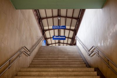 Low angle view of staircase in building