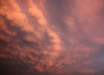 Low angle view of sky during sunset