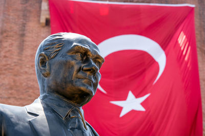 Close-up of statue against blurred background