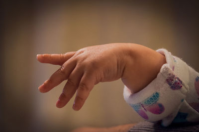 Close-up of human hand