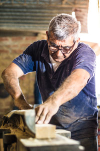 Man working at home