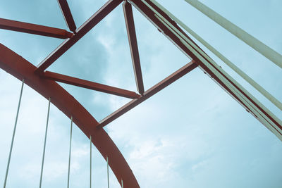 Low angle view of bridge against sky