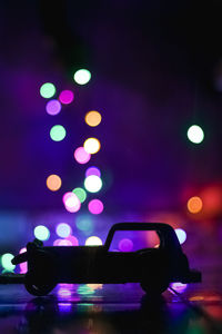 Defocused image of illuminated lights