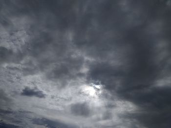 Low angle view of storm clouds in sky