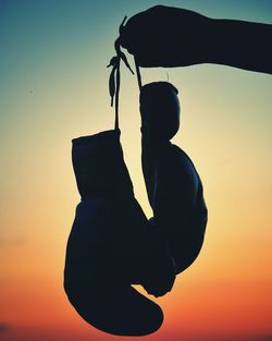 Silhouette of tree against sky at sunset