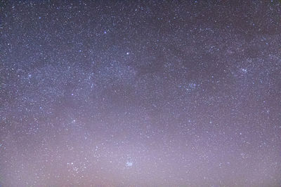 View of the milky way among the stars in the night sky. 