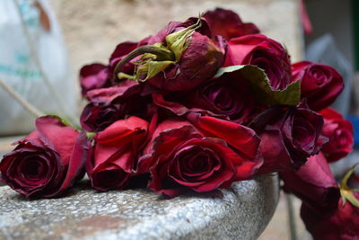 Close-up of rose bouquet