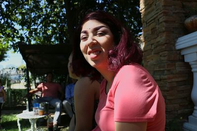 Young woman looking away