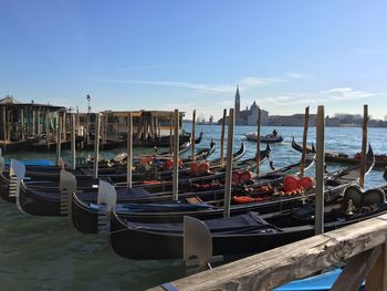 Boats in harbor