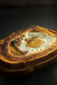 Close-up of bread in plate