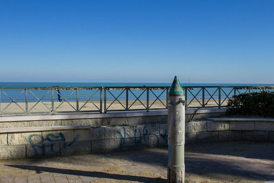 Built structure against clear blue sky